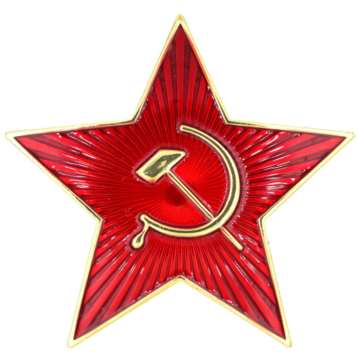 Soviet USSR Red Star Hammer and Sickle Lapel Pin Badge