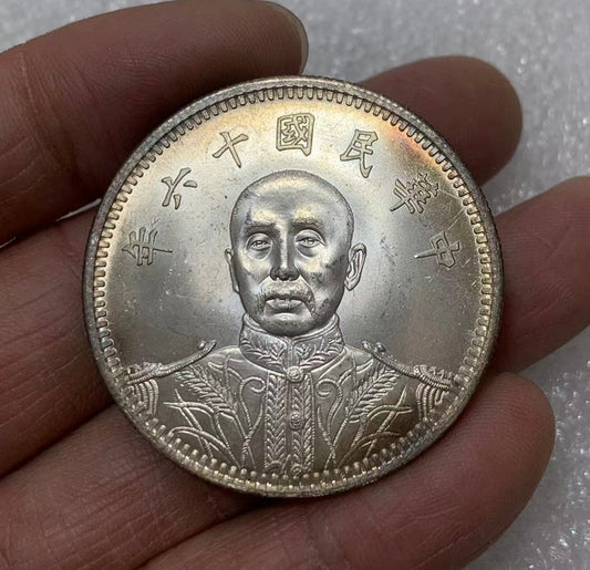 China Republic silver Commemorative Inauguration of Zhang Zuolin coin 1927 medal Replica