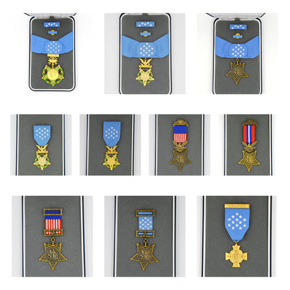 Complete U.S. Medal of Honor Historical Replica Collection – 10 Full-Size Medals with Presentation Case