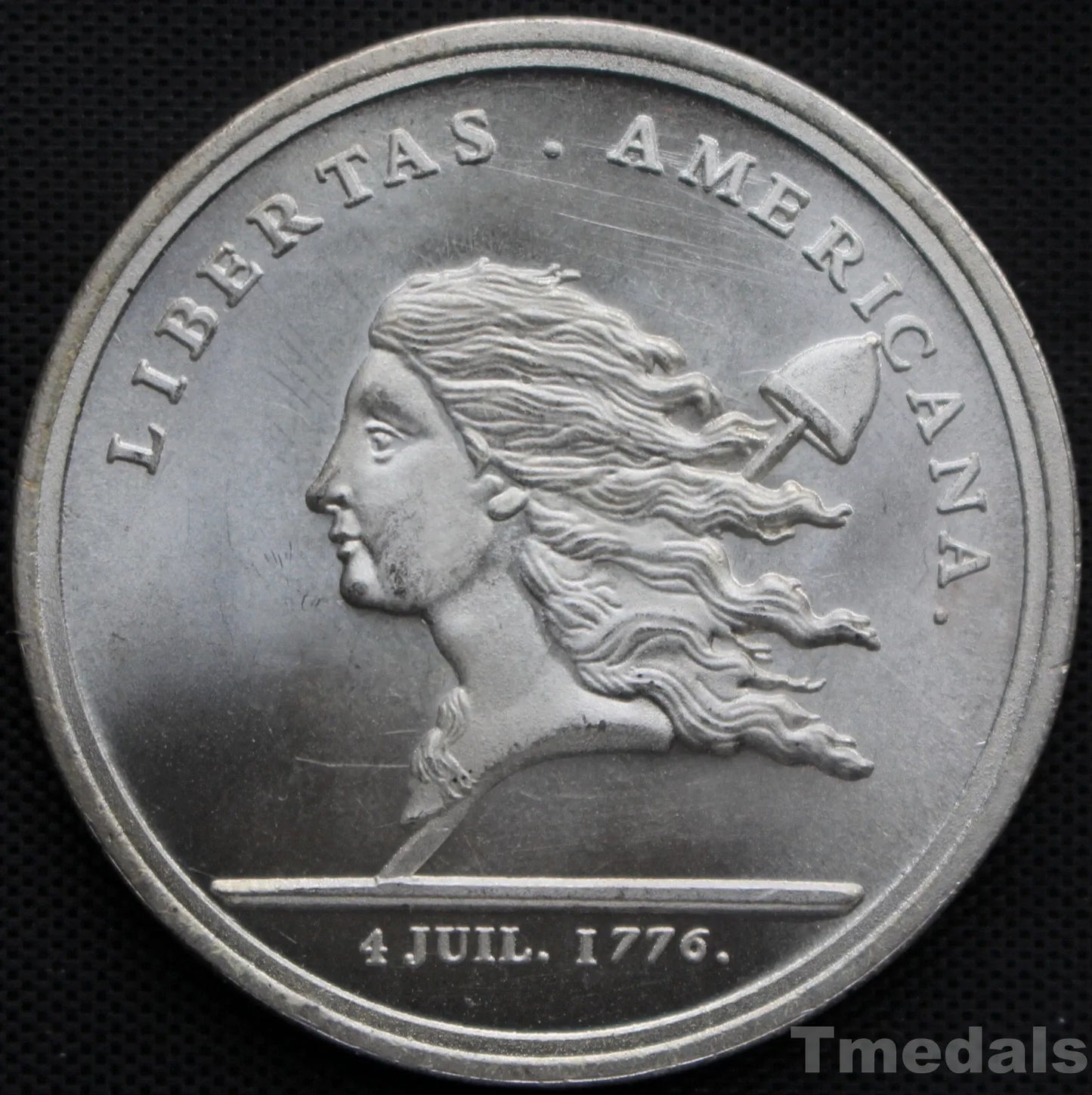 Libertas Americana Medal Replica 1776–1781 Nickel Silver – Revolutionary Era replica USA