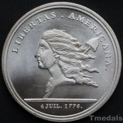 Libertas Americana Medal Replica 1776–1781 Nickel Silver – Revolutionary Era replica USA