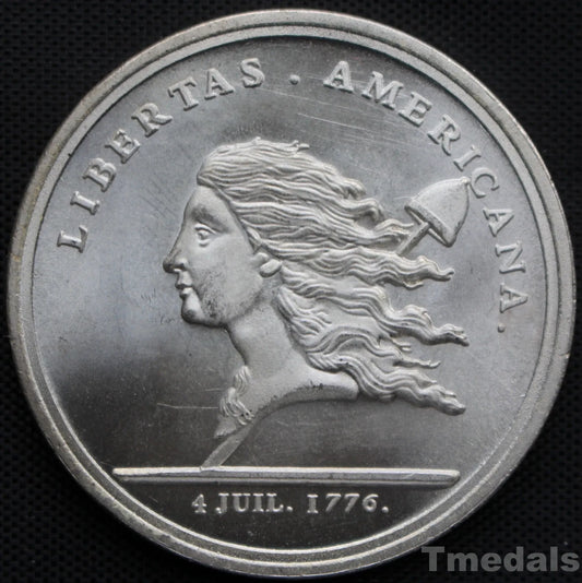 Libertas Americana Medal Replica 1776–1781 Nickel Silver – Revolutionary Era replica USA