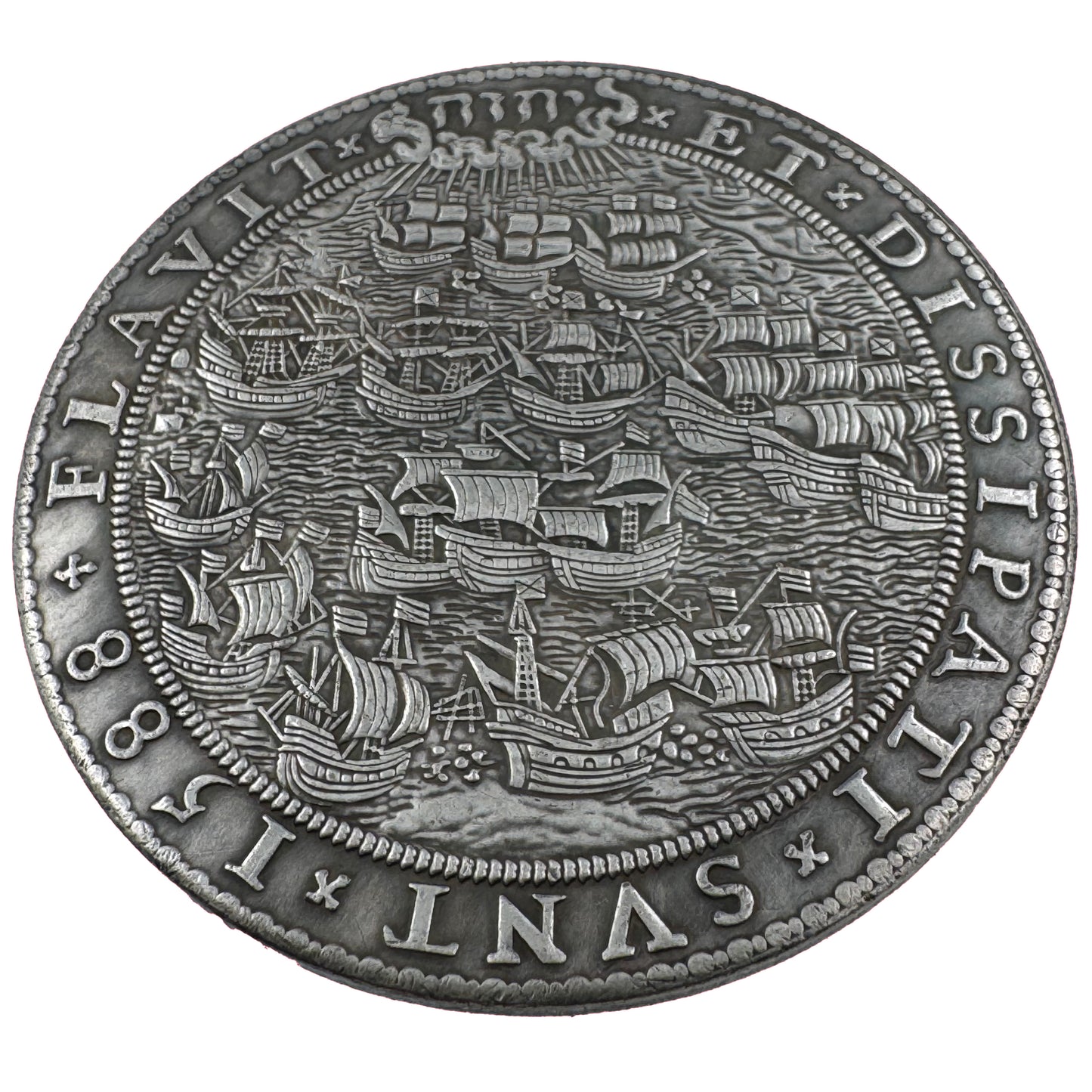 Elizabeth I Defeat of the Spanish Armada Medal 1588 UK Medal Cion Replica Copy