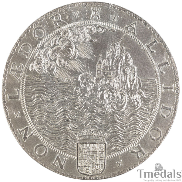 UK Elizabeth I Defeat of the Spanish Armada Medal 1588-Pure 925 Sterling Silver top Replica