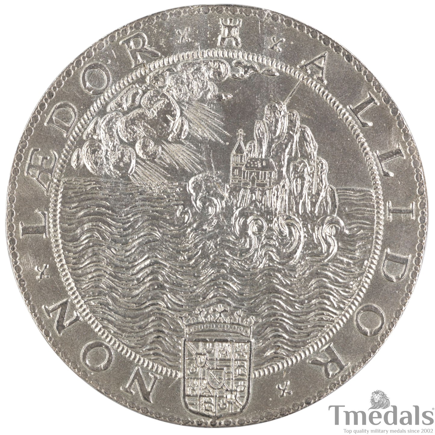 UK Elizabeth I Defeat of the Spanish Armada Medal 1588-Pure 925 Sterling Silver Replica