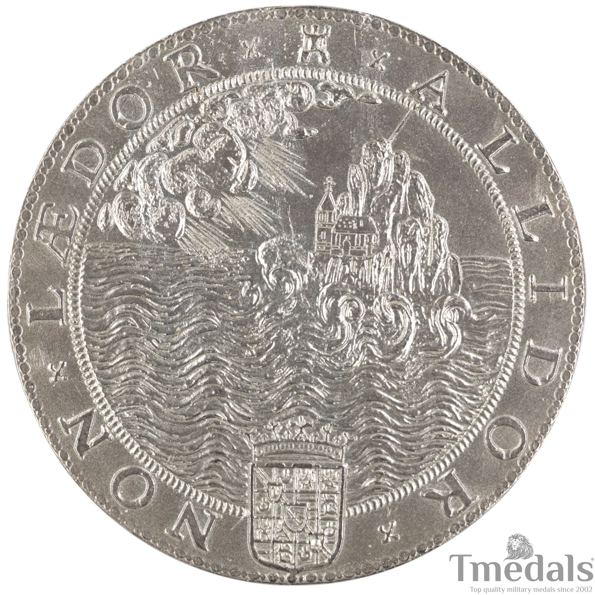 UK Elizabeth I Defeat of the Spanish Armada Medal 1588-Pure 925 Sterling Silver top Replica