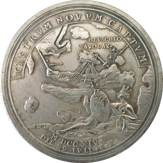 Russia Empire Medal – Capture of Nyschlot, 1714 – Replica B7