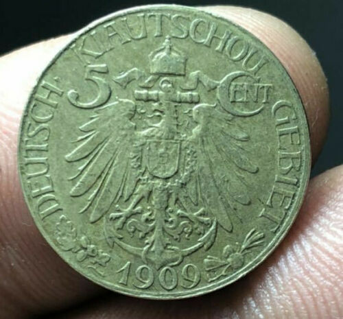 German Colony Kiautschou Coin Münze 1909 5 Cent