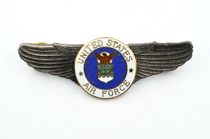 U.S. USA WW12 AIR FORCE WINGS BADGE PIN Medal TOP ENAMEL