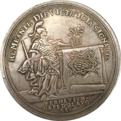 Russia Empire Medal – Peter I Capture of Pernau 1710 Replica B3