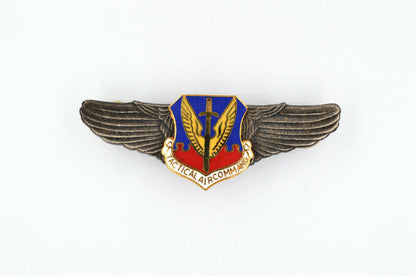 U.S. WW12 TACTICAL AIR COMMAND AIR FORCE WINGS BADGE PIN Medal ENAMEL