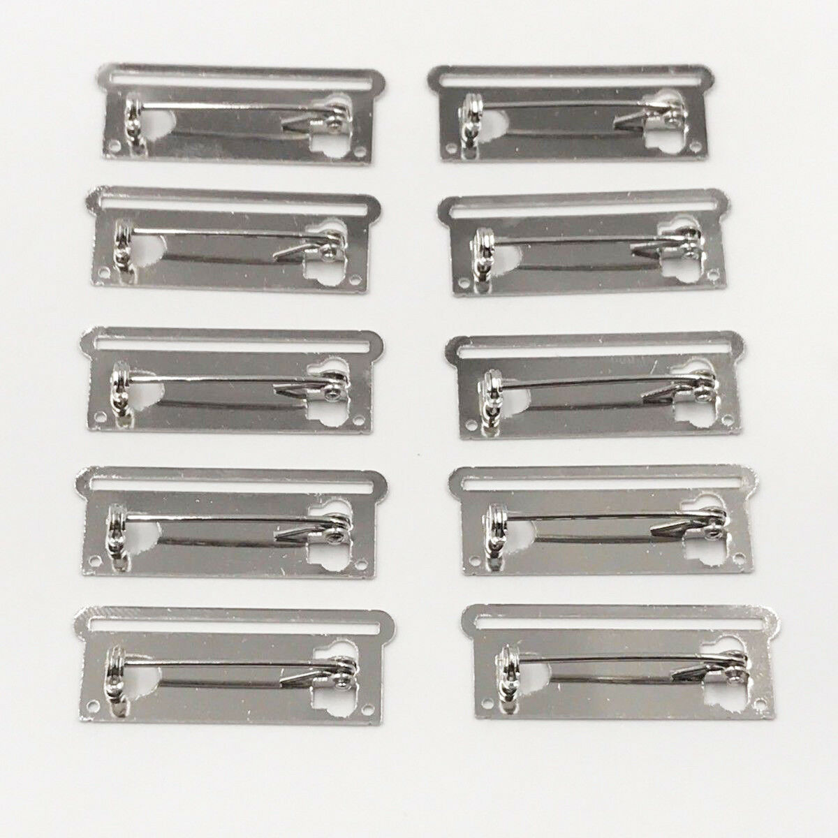 10 X Medal Ribbon Mounting Bars Brooch Pin Fixing 1 Space, for 35-37mm Ribbon