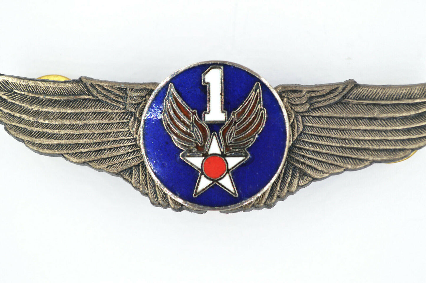 US WWII WW2 1st AIR FORCE WINGS BADGE PIN Medal