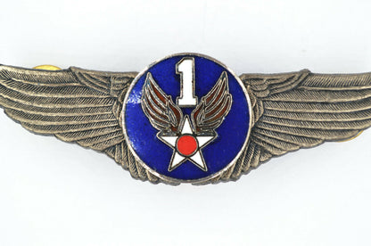 US WWII WW2 1st AIR FORCE WINGS BADGE PIN Medal