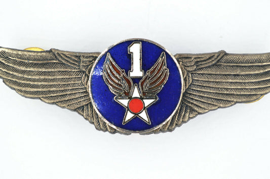 US WWII WW2 1st AIR FORCE WINGS BADGE PIN Medal