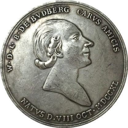 Russia Latvia Medal 1784 for the Death of the Poet and Painter Waldemar B16 Replica