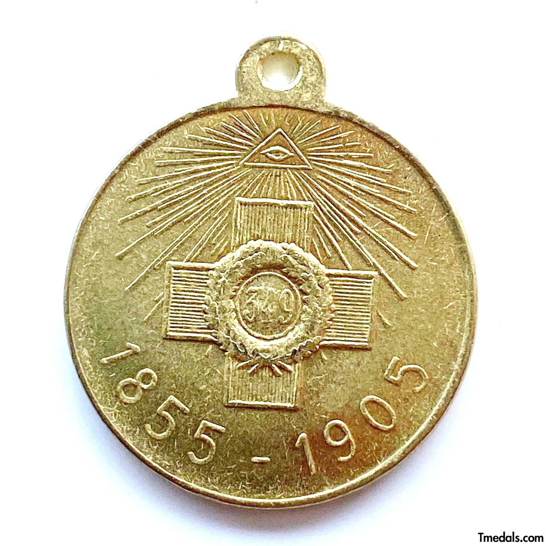 Imperial Russia Medal in memory of the 50th anniversary of the defense of Sevastopol A11a