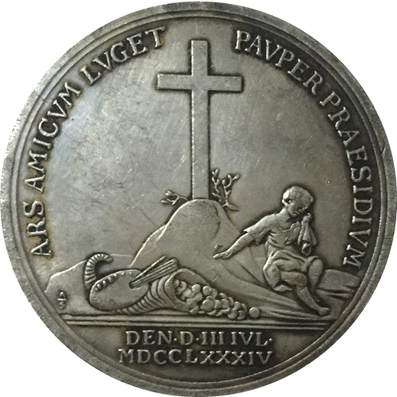 Russia Latvia Medal 1784 for the death of the poet and painter Waldemar B16