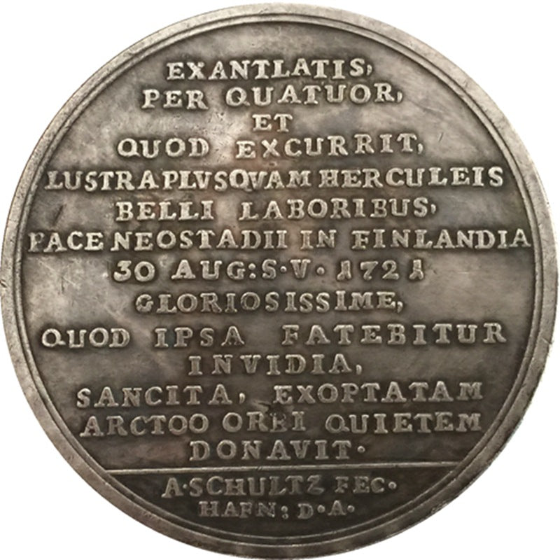 Russia Empire Medal – Commemoration of the Treaty of Nystad 1721 – Replica B9