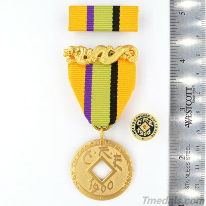 U.S. imperial Order of the Dragon Medal China Chinese 1900 C.R.E US USA