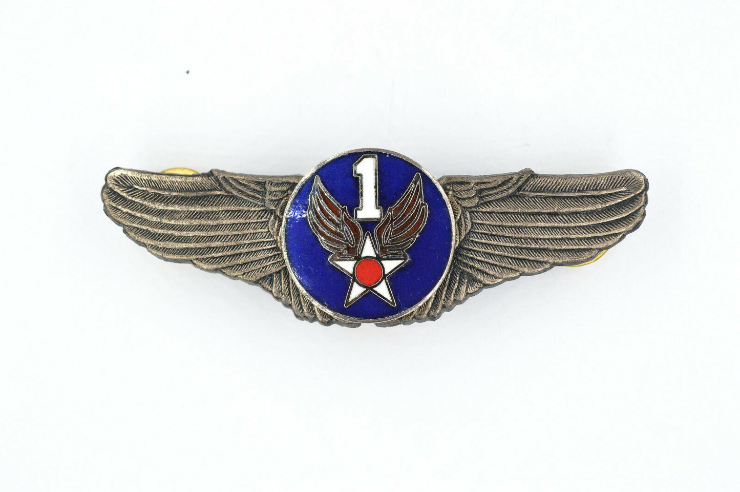 US WWII WW2 1st AIR FORCE WINGS BADGE PIN Medal