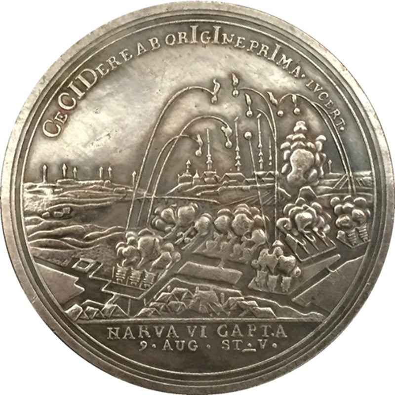 Russia Empire Medal – Capture of Narva, 1704 – Replica B4
