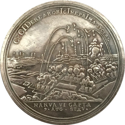 Russia Empire Medal – Capture of Narva, 1704 – Replica B4