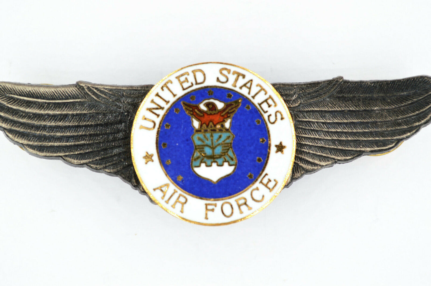 U.S. USA WW12 AIR FORCE WINGS BADGE PIN Medal TOP ENAMEL