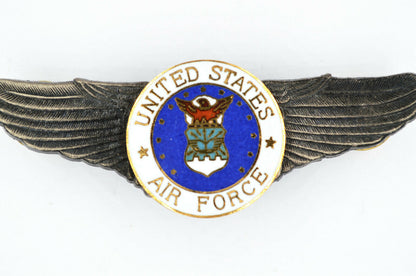 U.S. USA WW12 AIR FORCE WINGS BADGE PIN Medal TOP ENAMEL
