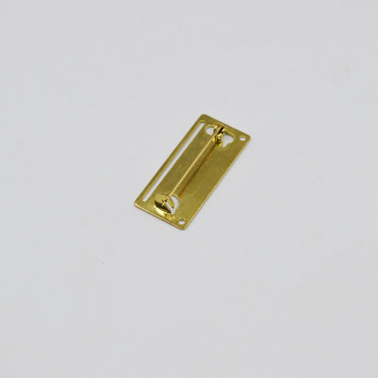 1x Medal Ribbon Mounting Bar – 1-Space Brooch Pin – Fits 32–34 mm Full-Size Ribbon – Brass