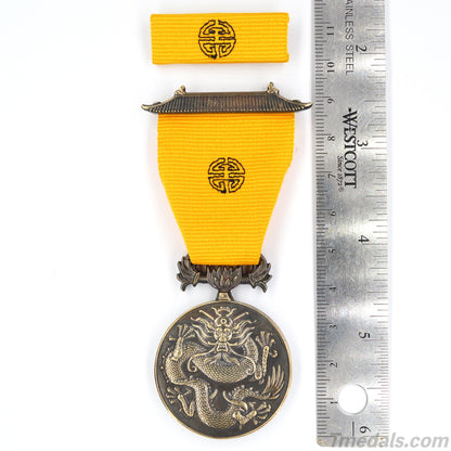 United States Military Order of the Dragon Medal & Ribbon Bar – Boxer Rebellion 1900 Museum Replica (Bronze)