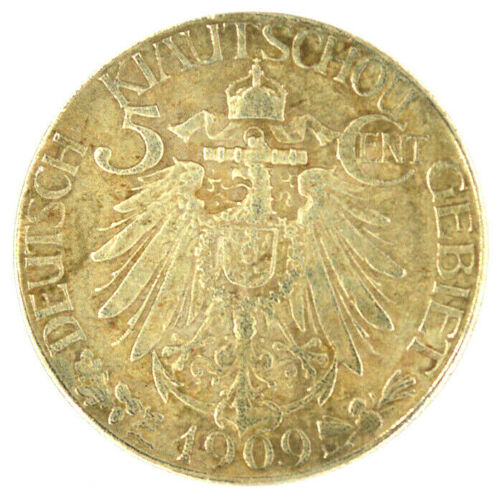 German Colony Kiautschou Coin Münze 1909 5 Cent