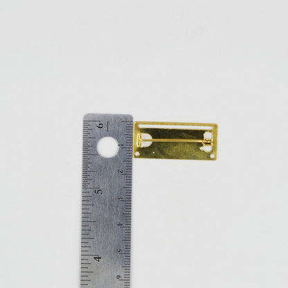 1x Medal Ribbon Mounting Bar – 1-Space Brooch Pin – Fits 32–34 mm Full-Size Ribbon – Brass