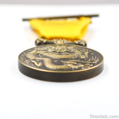 United States Military Order of the Dragon Medal & Ribbon Bar – Boxer Rebellion 1900 Museum Replica (Bronze)