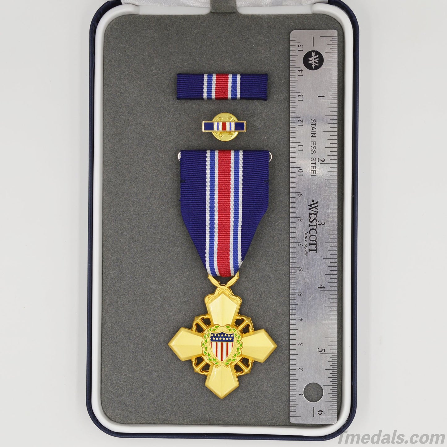 U.S. Coast Guard Cross – Full-Size Museum Replica with Ribbon Bar, Lapel Pin & Case