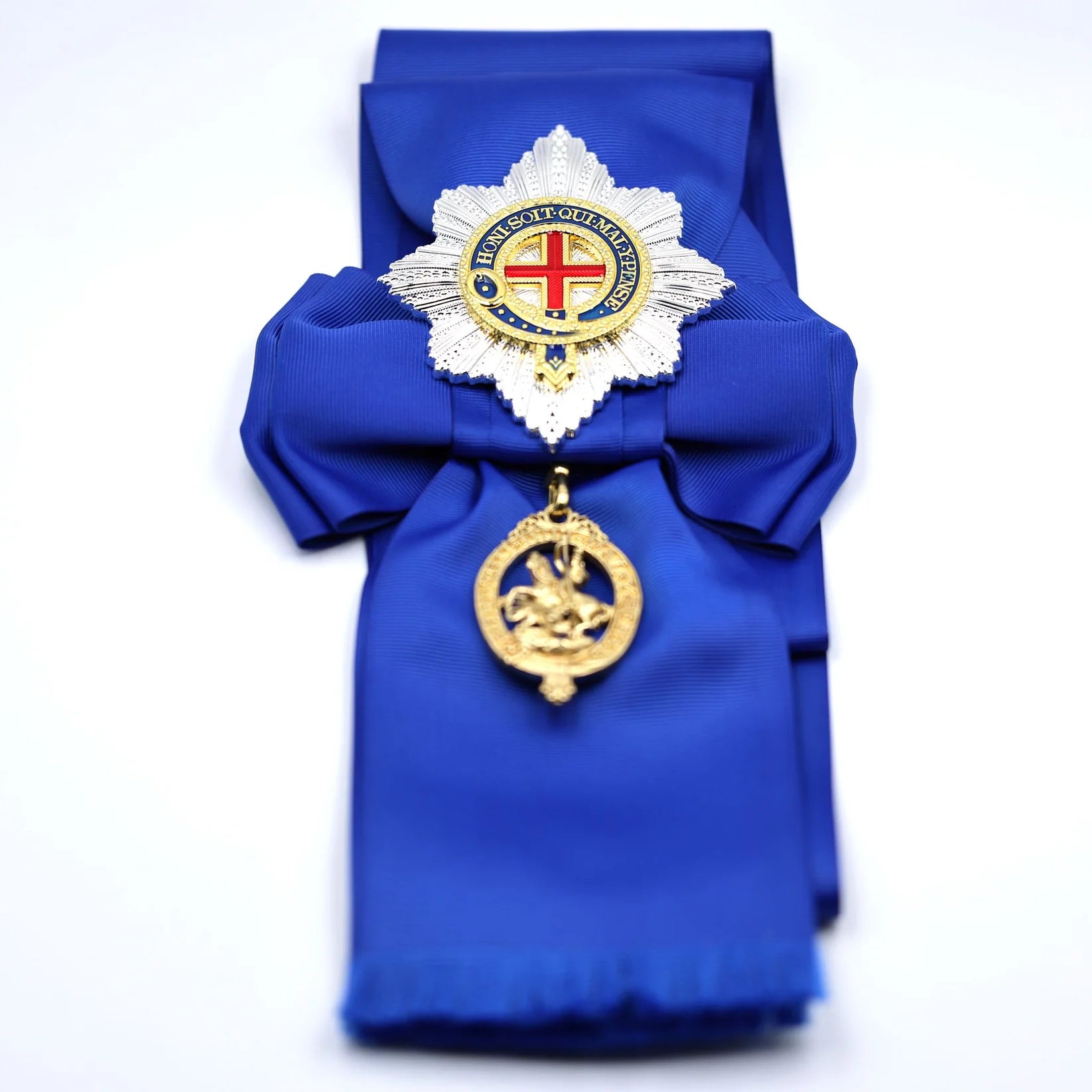 Order of the Garter insignia with blue sash